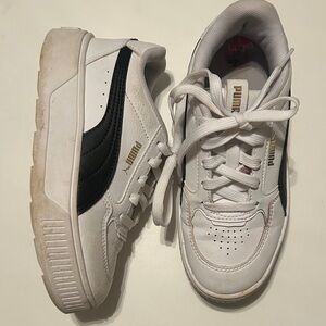 Puma Classic White and Black Sneakers